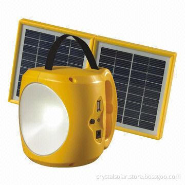 2013 New Design Rechargeable Solar LED Lantern for Camping with Mobile Phone Charger